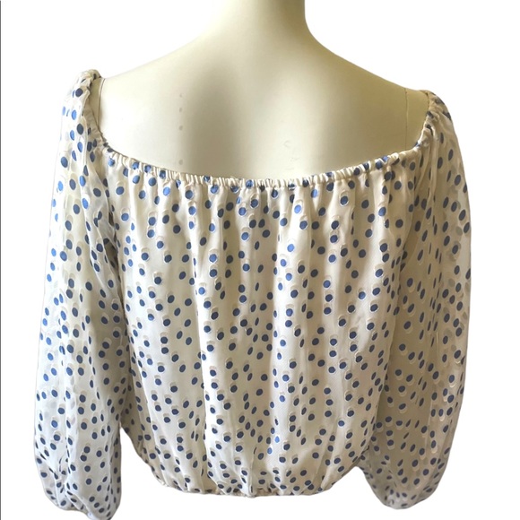 Lovers + Friends Oh Girl Top in Speckled Ocean Off the Shoulder Top - Medium - Picture 4 of 11